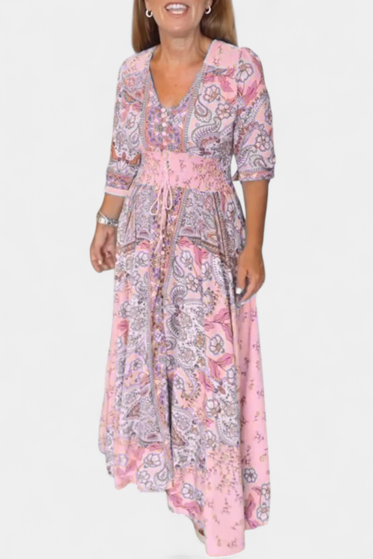 Robe d'été décontractée Dunya avec décolleté en V
