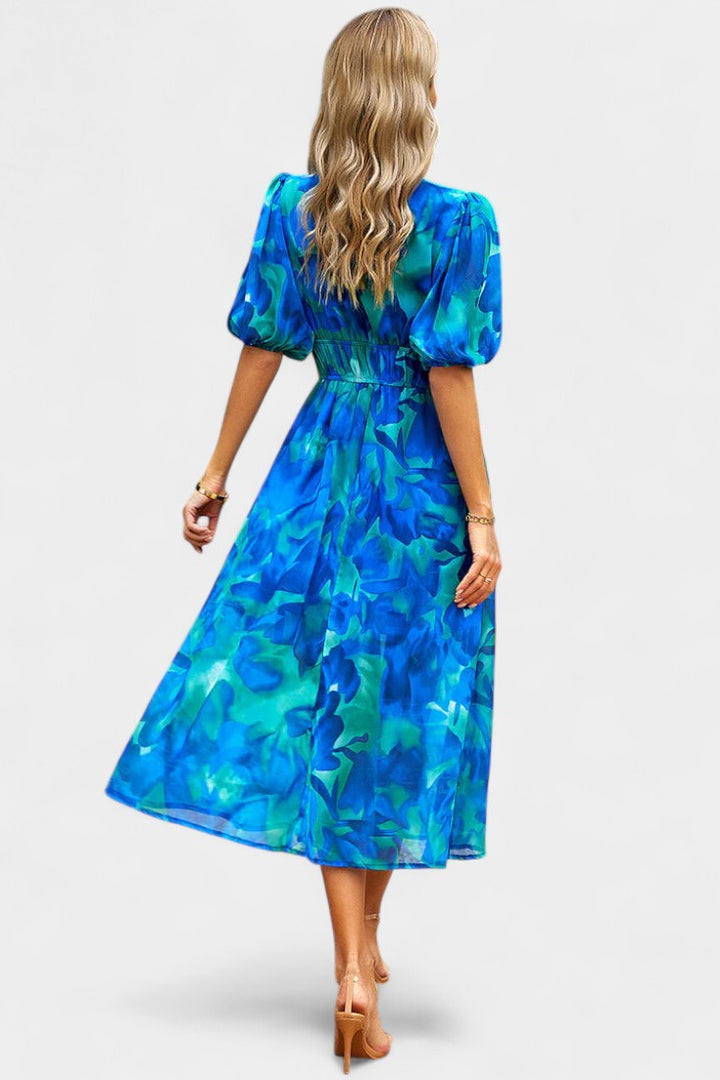 Robe Midi Florale Georgina avec Décolleté en V