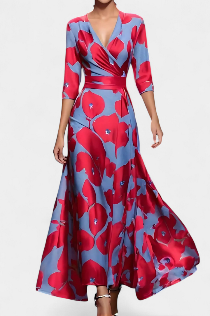 Robe Maxi Enveloppante Lauren Fleurie