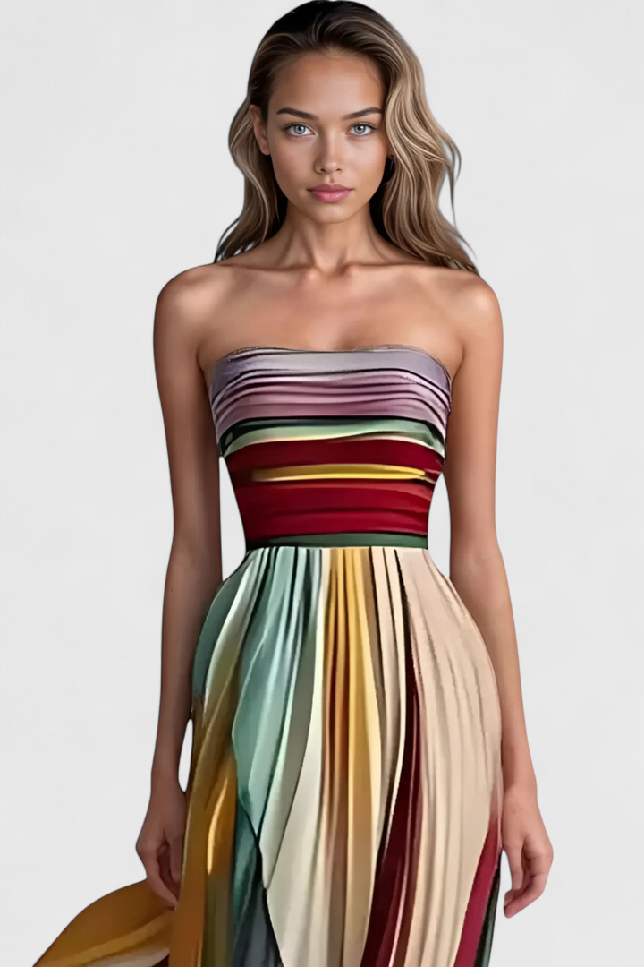 Robe Longue Leticia avec Tombé Doux et Style Naturel