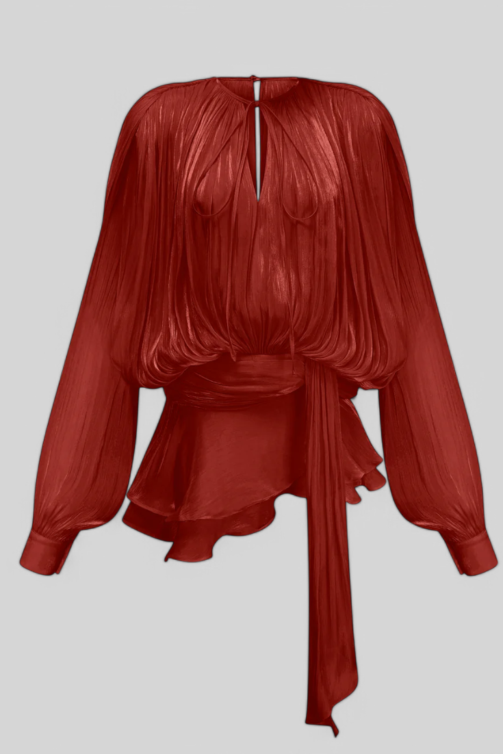 Aurore Robe Mini avec Volants et Plis Complets