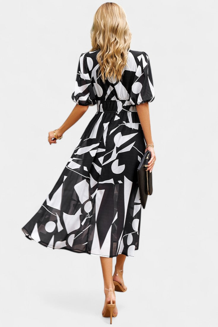 Robe Midi Florale Georgina avec Décolleté en V