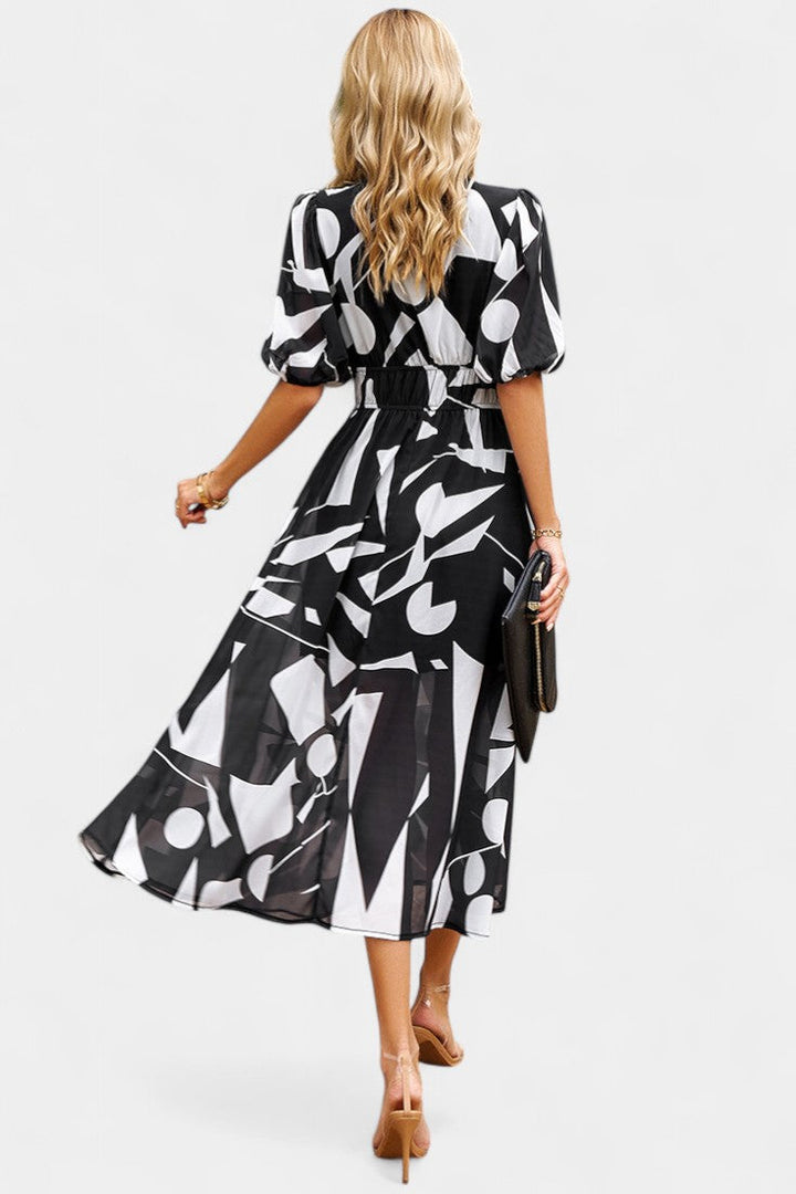 Robe Midi Florale Georgina avec Décolleté en V