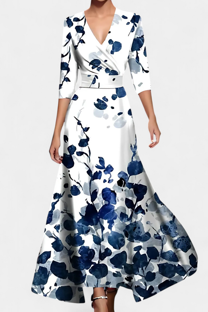Robe Maxi Enveloppante Lauren Fleurie