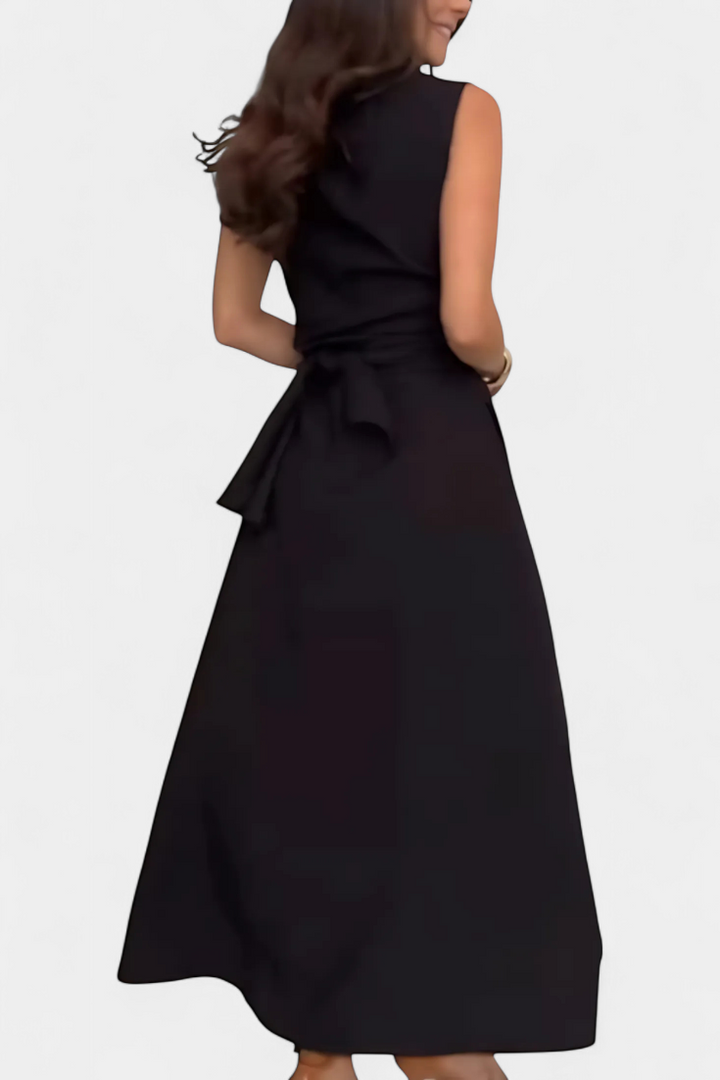 Robe Chemise Meryl avec Boutons et Nœud Ajustable