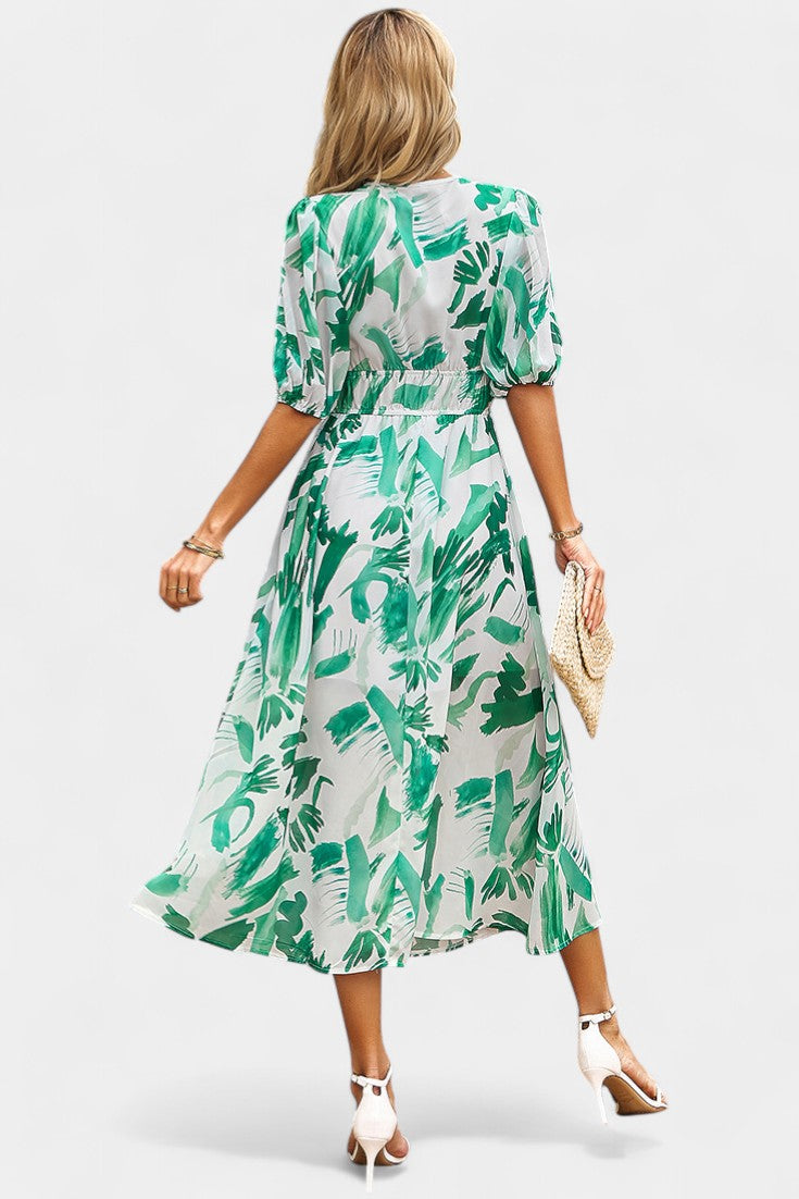 Robe Midi Florale Georgina avec Décolleté en V