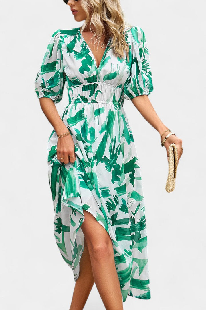 Robe Midi Florale Georgina avec Décolleté en V