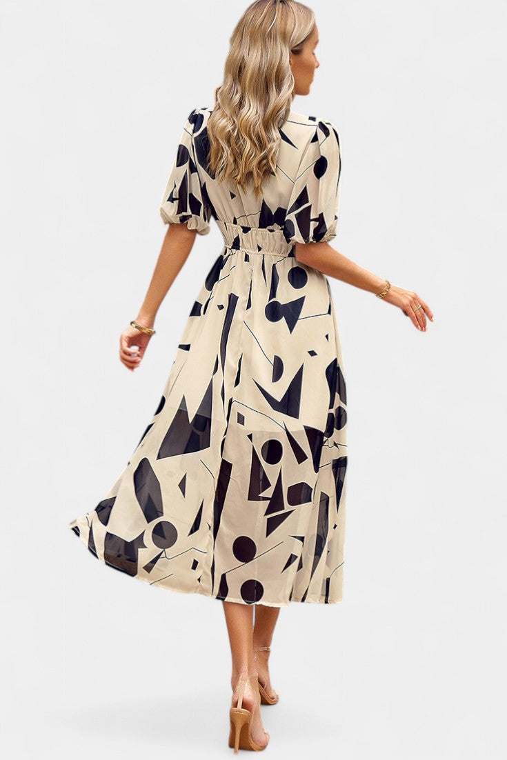 Robe Midi Florale Georgina avec Décolleté en V