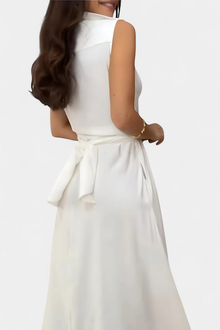 Robe Chemise Meryl avec Boutons et Nœud Ajustable