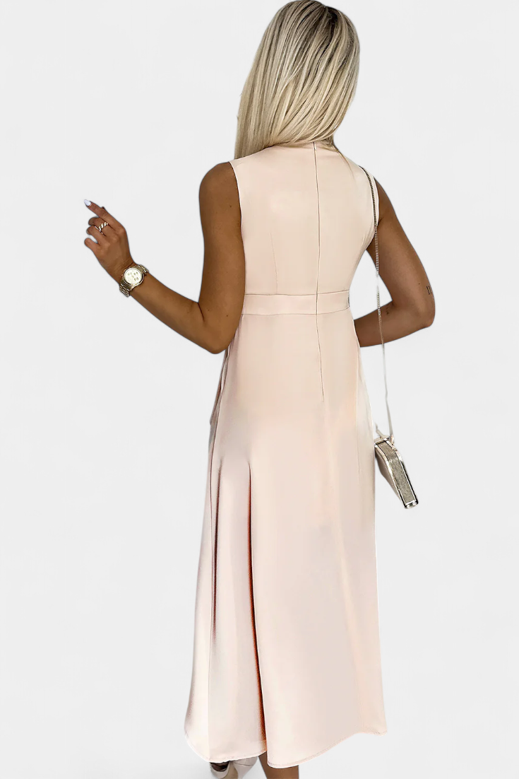 Robe Midi Enveloppante Jivka avec Décolleté en V