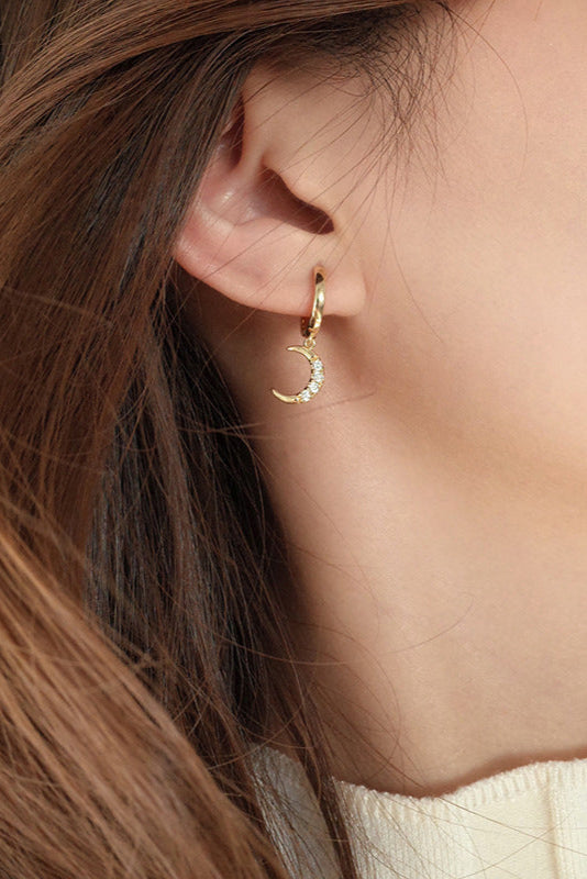Boucles d'Oreilles Célestes Étoile et Lune
