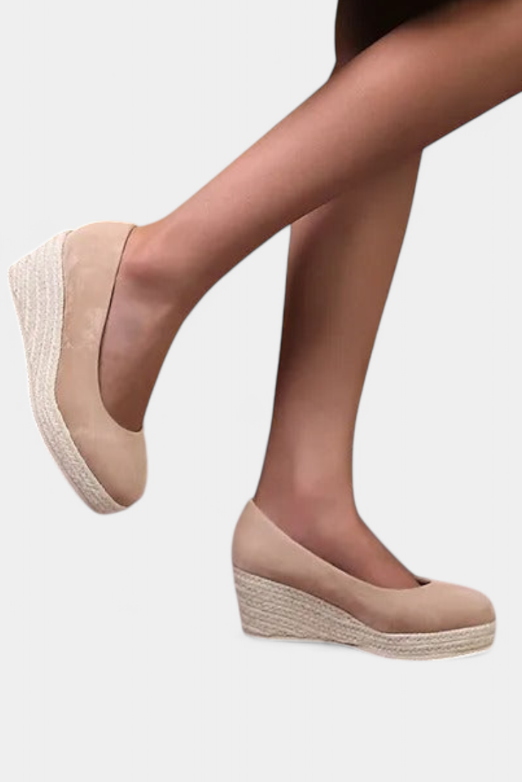 Laupa Chaussures à Plateforme avec Semelle Tressée Style Espadrille