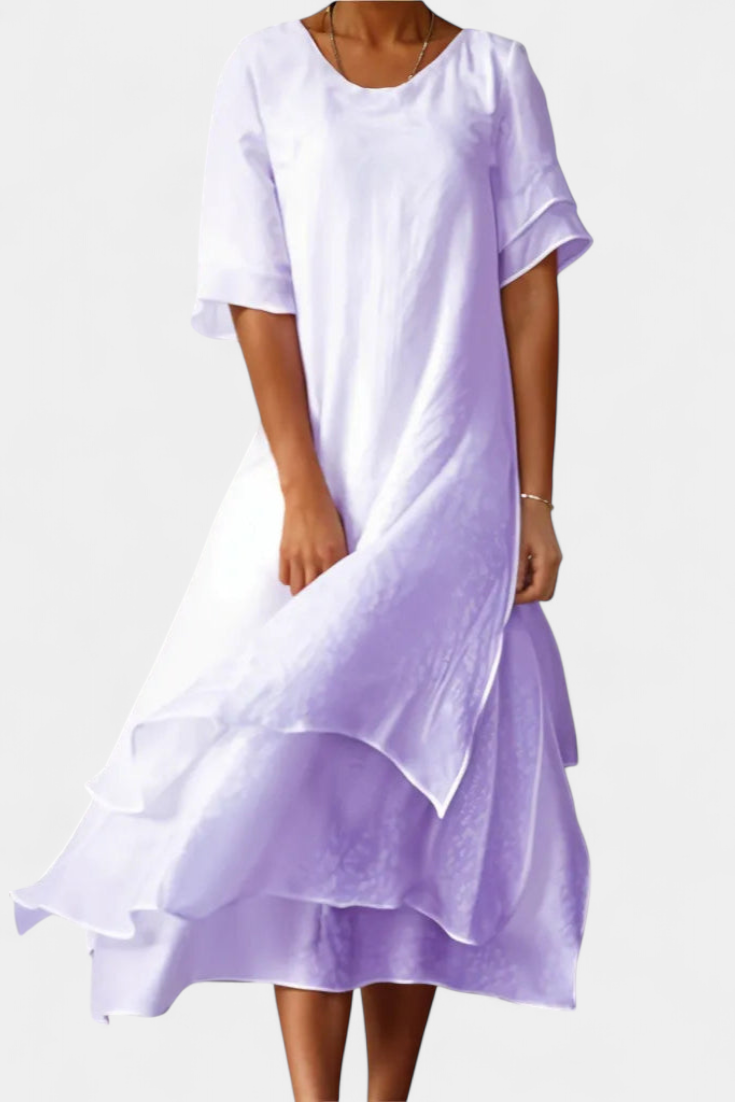 Robe Éloïse en Coton à Couches Élégante