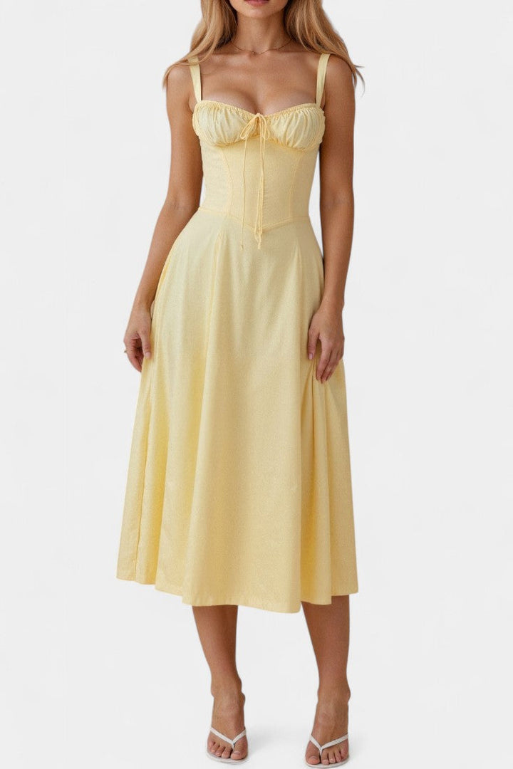 Flora Robe Midi A-Line avec Corset