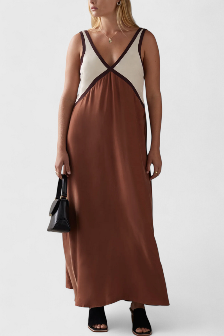 Robe Boho d'Été Diamond avec Décolleté en V