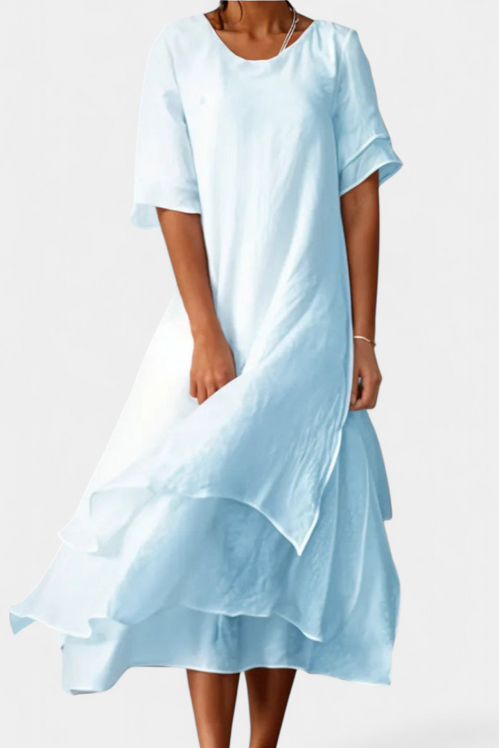 Robe Éloïse en Coton à Couches Élégante