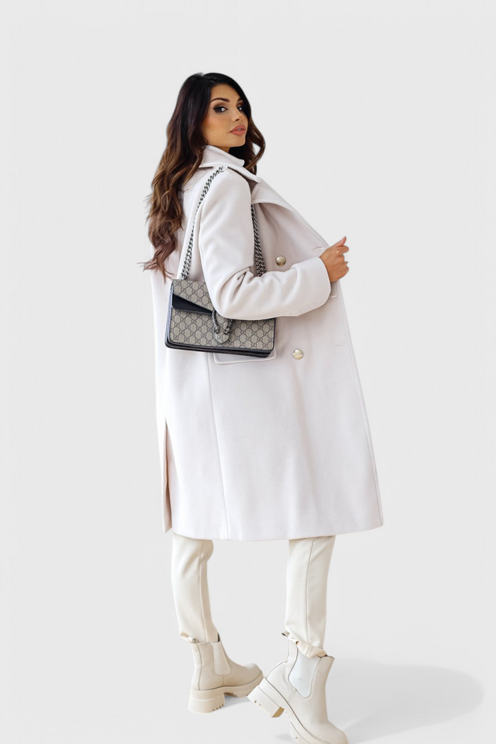 Yara Manteau en Laine Classique avec Silhouette Structurée