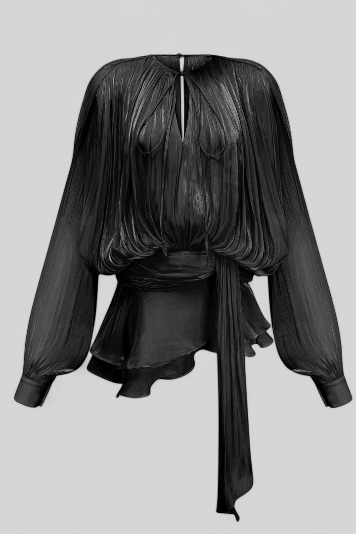 Aurore Robe Mini avec Volants et Plis Complets