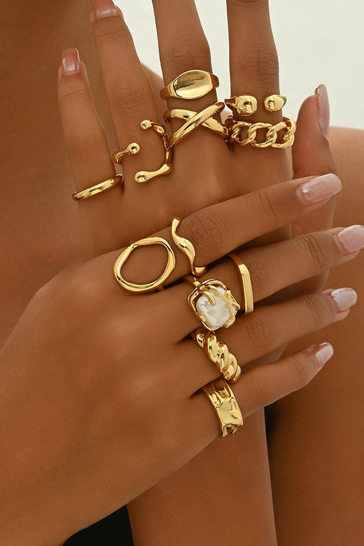 Bague Ouverte Géométrique Métallique