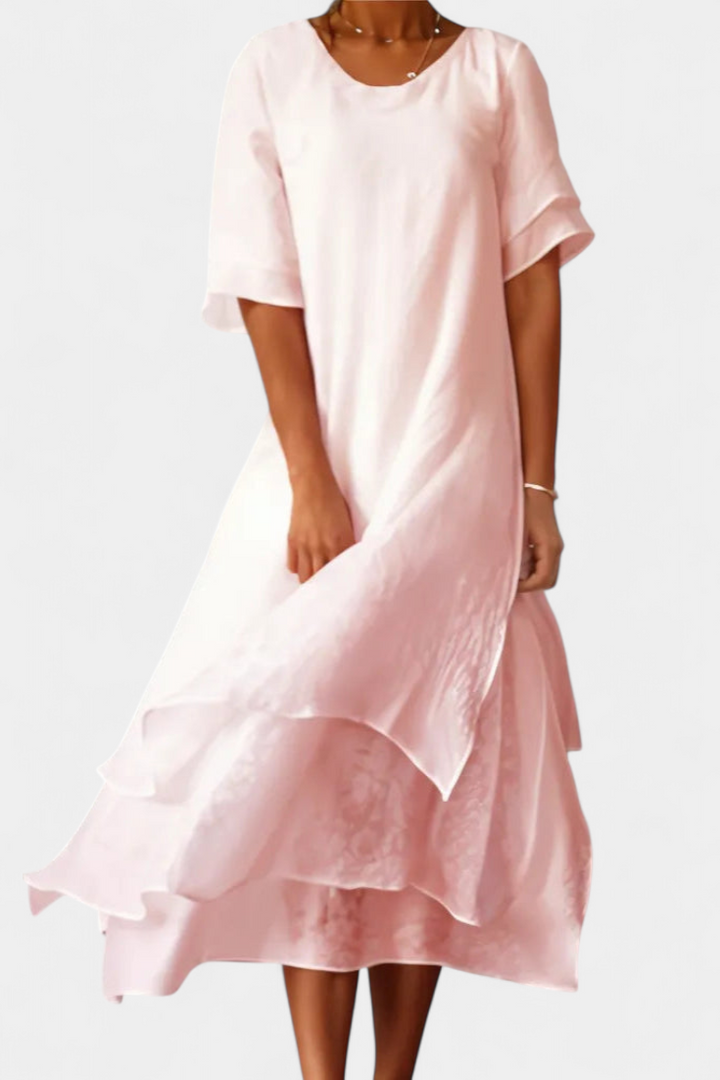 Robe Éloïse en Coton à Couches Élégante
