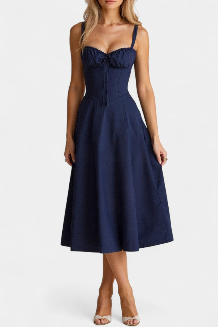 Flora Robe Midi A-Line avec Corset