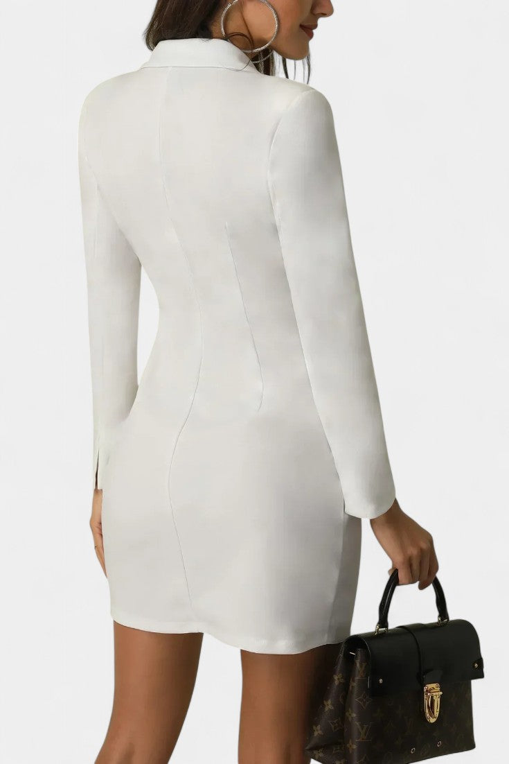 Robe Blazer Heidi à Double Boutonnage avec Coupe Structurée