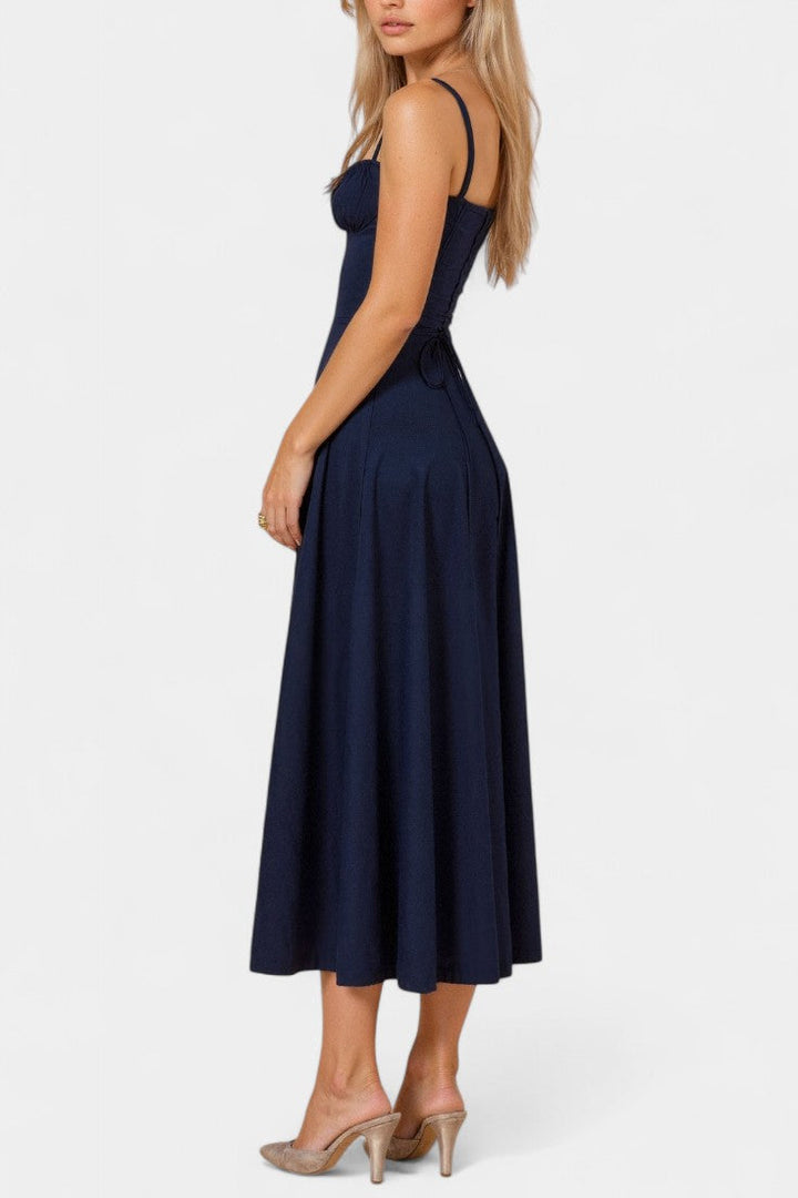 Flora Robe Midi A-Line avec Corset