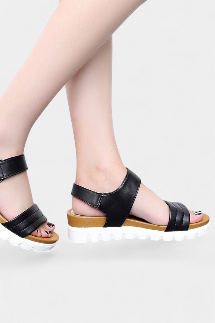 Sandales Clotide à Plateforme Casual avec Double Bride et Boucle Ajustable