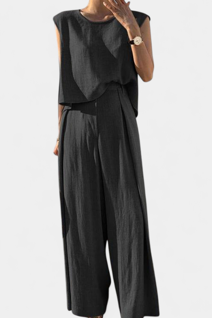 Ensemble Lauren à Deux Pièces à Jambes Larges