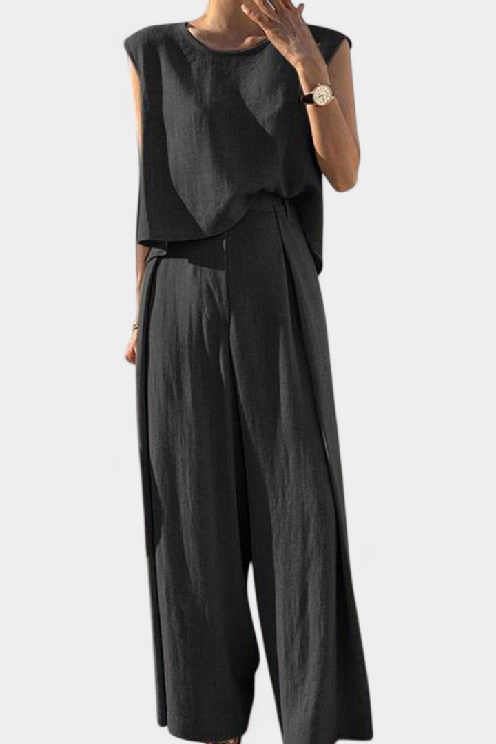 Ensemble Lauren à Deux Pièces à Jambes Larges