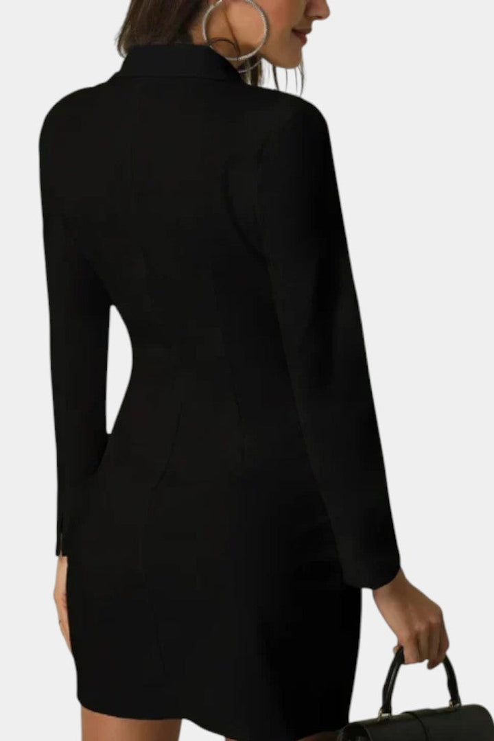 Robe Blazer Heidi à Double Boutonnage avec Coupe Structurée