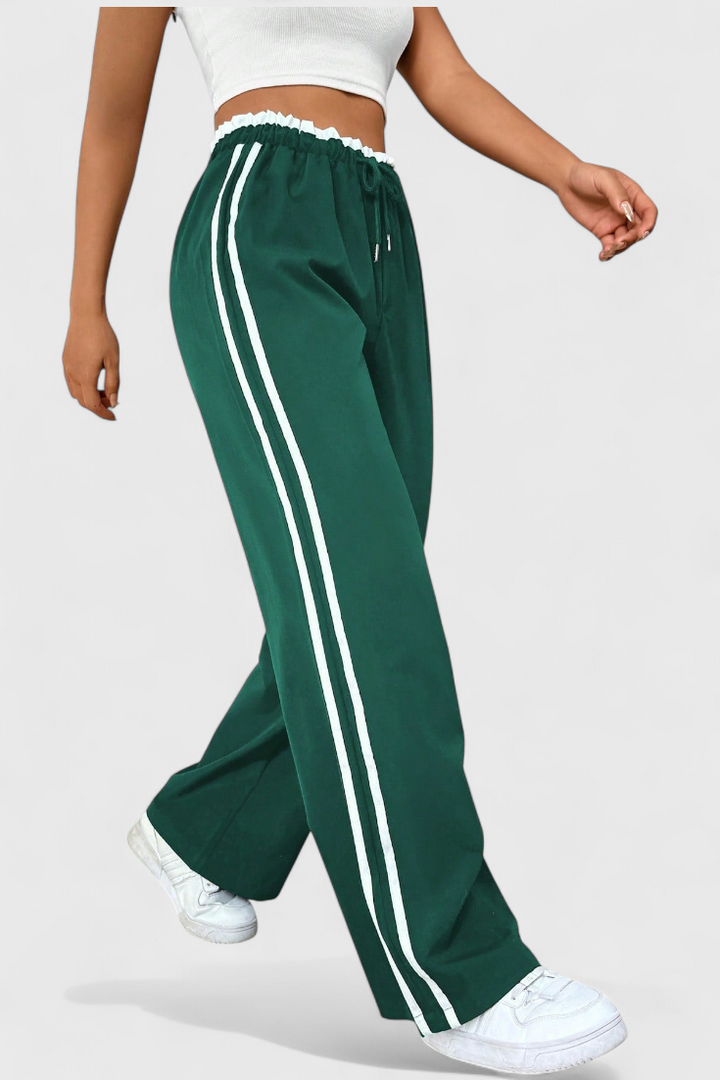 Pantalon de Sport Alanys à Jambes Larges avec Détail Latéral