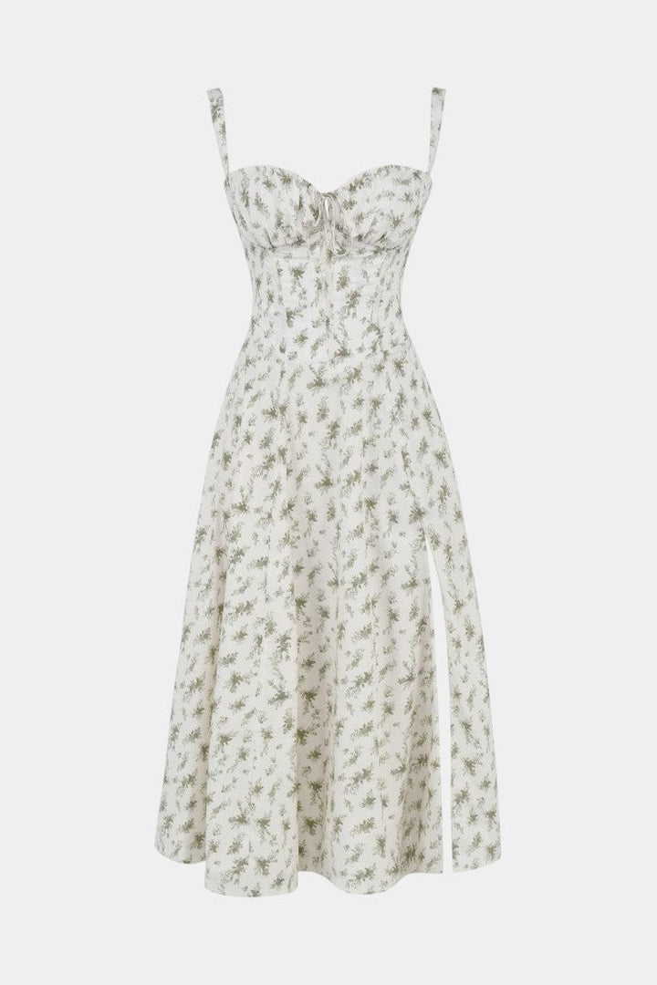 Flora Robe Midi A-Ligne avec Corset