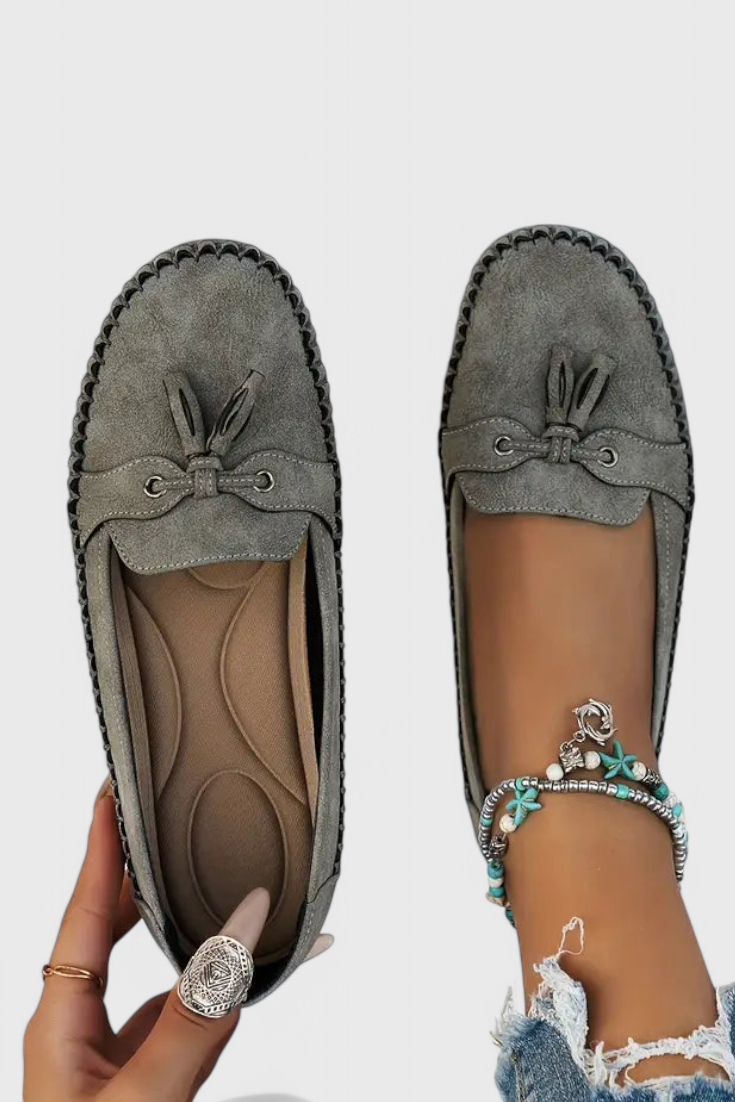 Mocassins Peony en Suède Classiques avec Franges