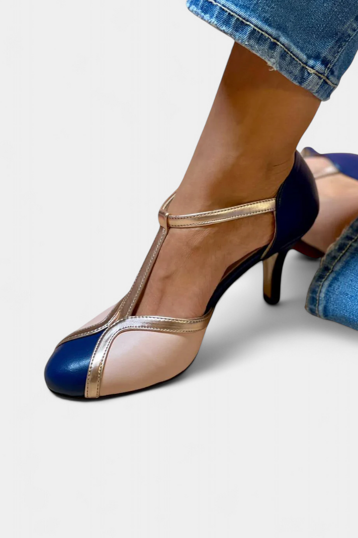 Hailey Talons Bicolores avec Touche Sophistiquée