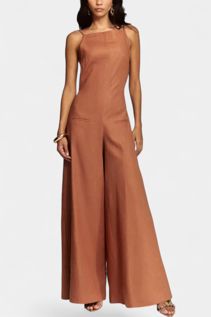 Belén Mono Halter à Jambes Amples avec Chute Radieuse