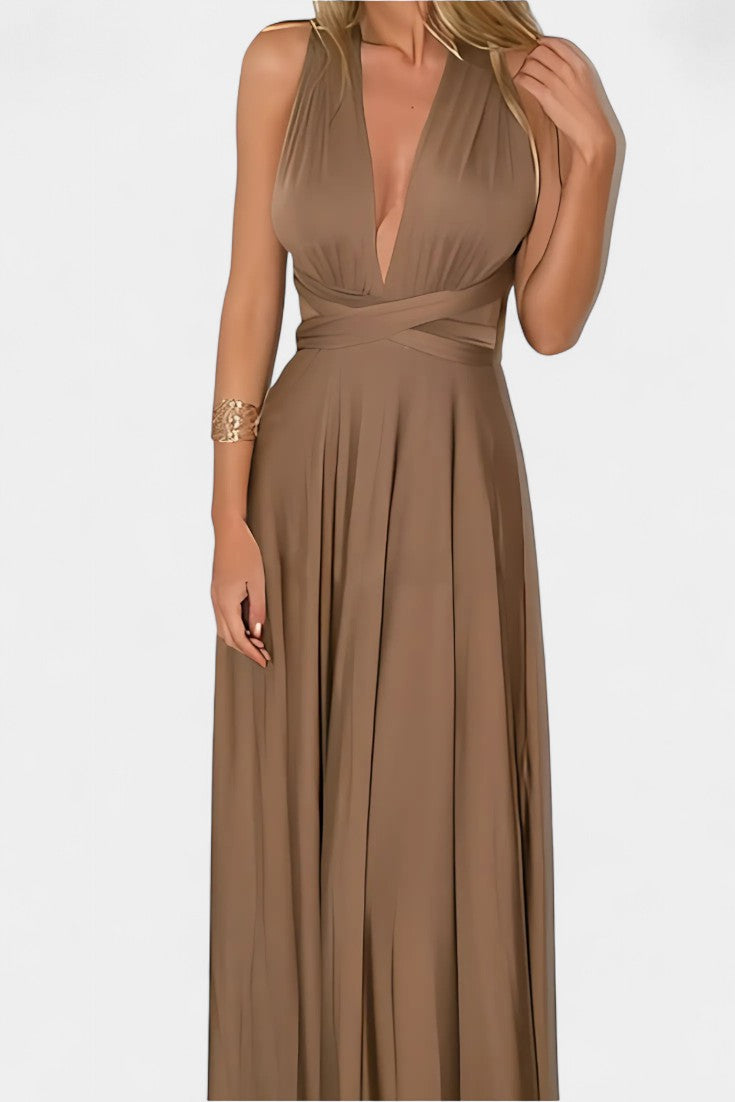 Robe Josephine Enveloppante Élégante et Ajustable
