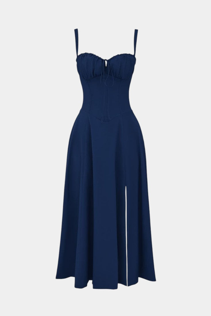 Flora Robe Midi A-Line avec Corset