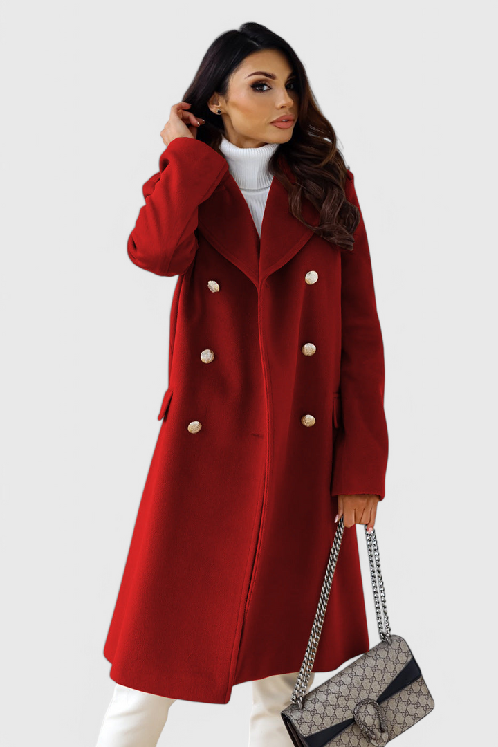 Yara Manteau en Laine Classique avec Silhouette Structurée