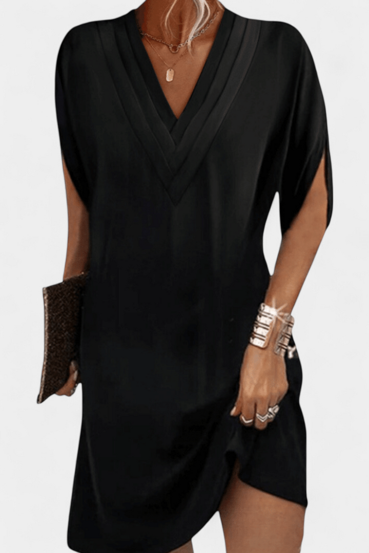 Robe Shift Élégante Lesley avec Décolleté en V