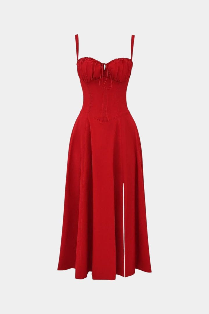 Flora Robe Midi A-Line avec Corset