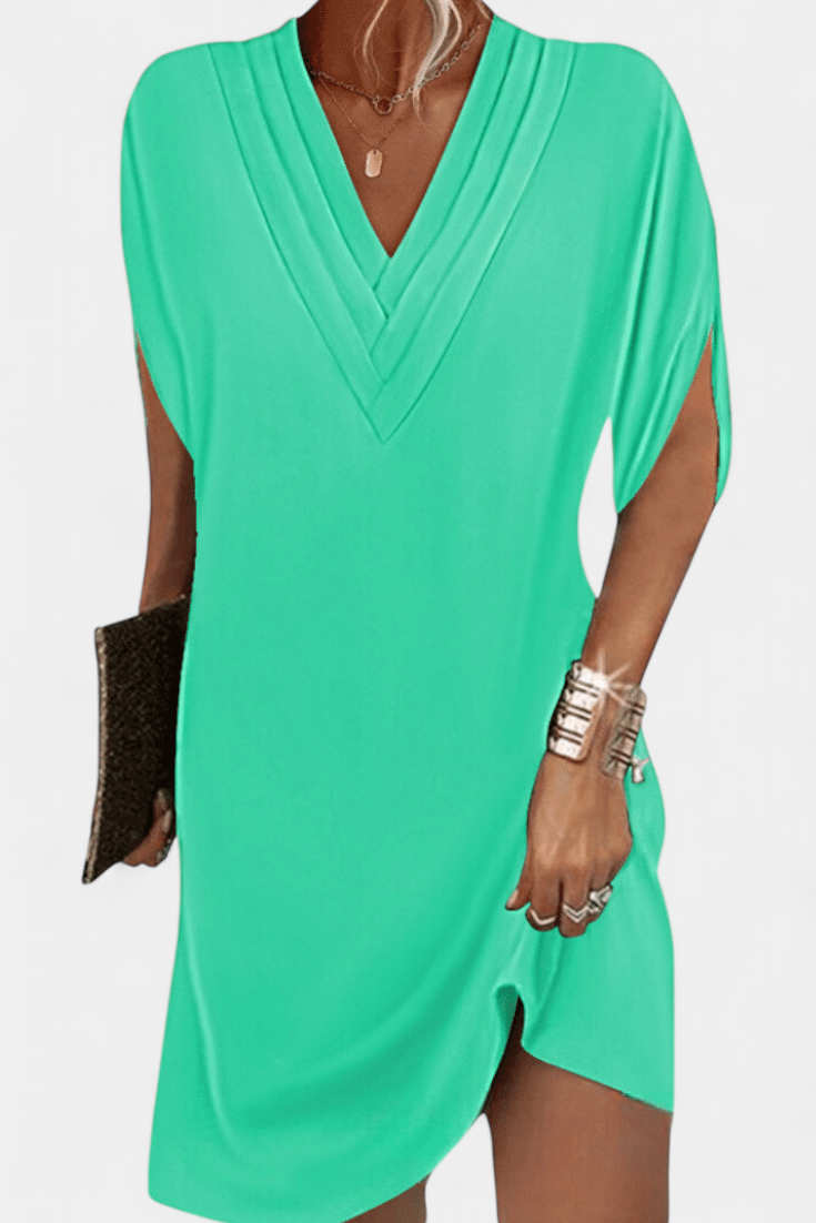 Robe Shift Élégante Lesley avec Décolleté en V