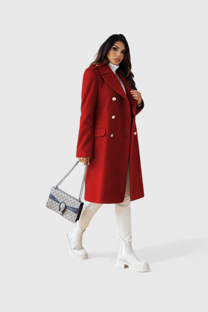 Yara Manteau en Laine Classique avec Silhouette Structurée