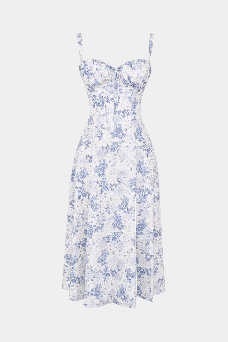 Flora Robe Midi A-Line avec Corset