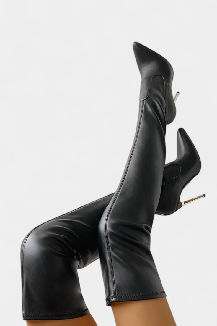Bottes Fianna à Talon Doré au-dessus du Genou