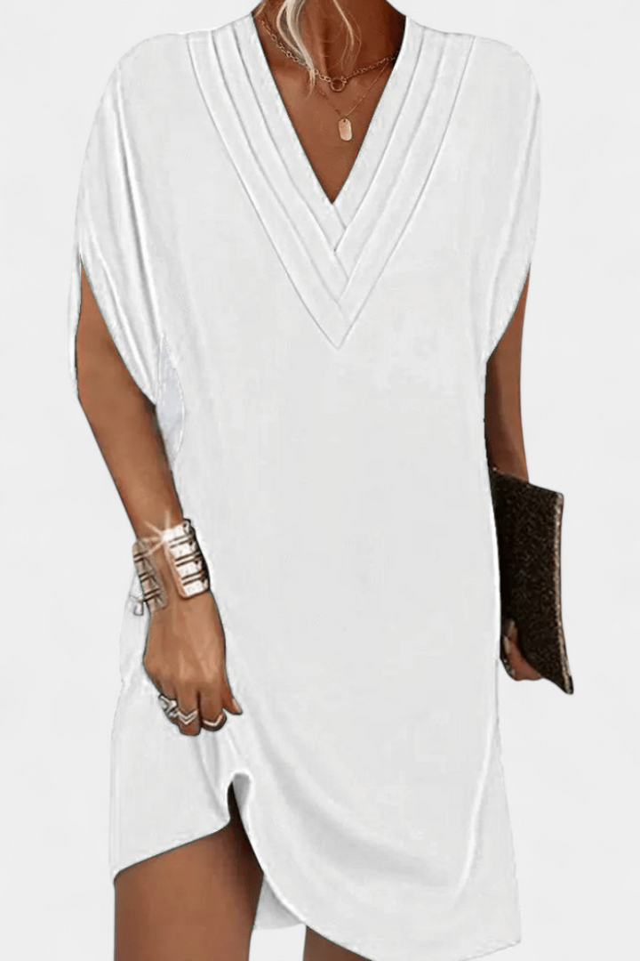 Robe Shift Élégante Lesley avec Décolleté en V