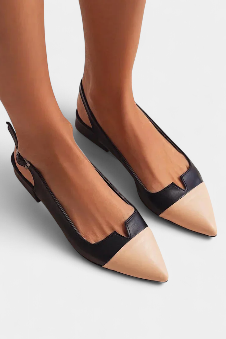 Sandales Grazia Colorées avec Bout Aiguisé et Sangle Arrière