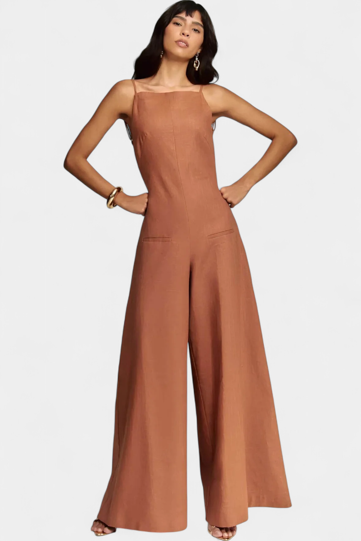 Belén Mono Halter à Jambes Amples avec Chute Radieuse