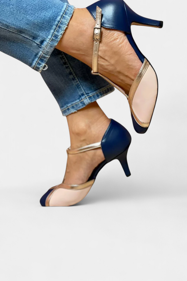 Hailey Talons Bicolores avec Touche Sophistiquée