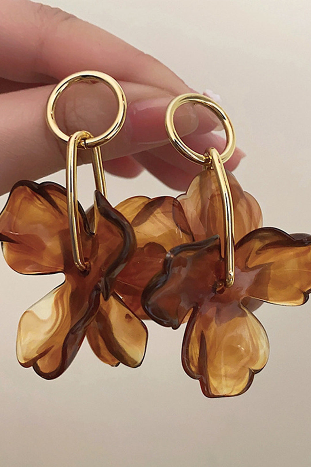 Boucles d'oreilles avec Pendentif Fleur